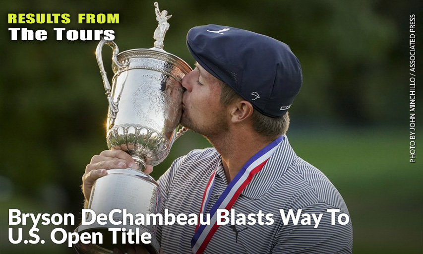 Bryson DeChambeau Kisses The Trophy After Winning 2020 U.S. Open. Bryson DeChambeau wins U.S. Open