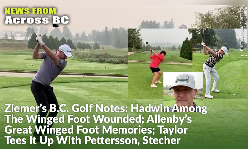 Two-Time PGA TOUR Winner Nick Taylor Tee'd It Up At Northview Recently With Vancouver Canucks Troy Stecher, Elias Pettersson And Broadcaster Dan Murphy.