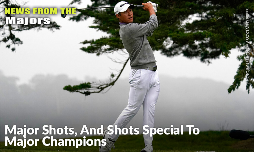 Collin Morikawa Watches His Tee Shot On The 16th Hole During The Final Round Of The 2020 PGA Championship. His Drive To 7 Feet For Eagle Was The Defining Moment Of His First Major Title. Collin Morikawa