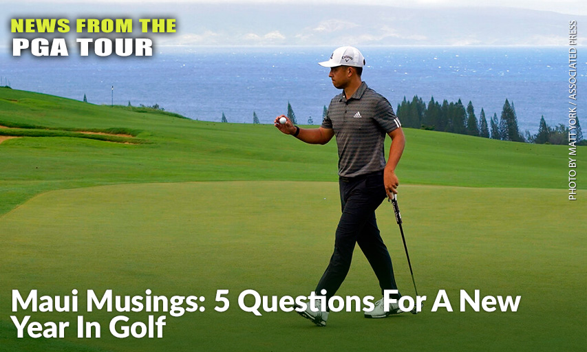 Xander Schauffele Acknowledges The Gallery After Putting On The Fourth Green During The Third Round Of The 2021 Tournament of Champions. Schauffele Is Among 16 Players Who Didn't Win Last Year. Xander Schauffele