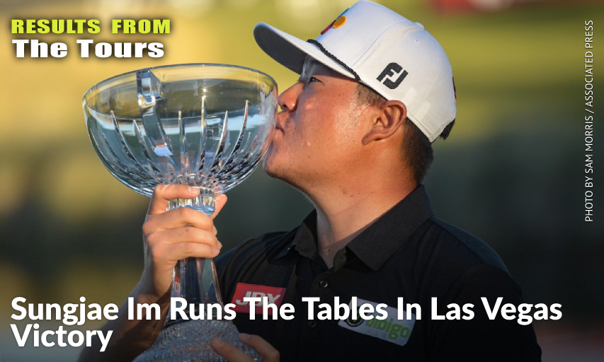 Sungjae Im Celebrates His Victory In The Shriners Children’s Open. Im Carded A 24-Under-Par To Win By Four Strokes. Sungjae Im