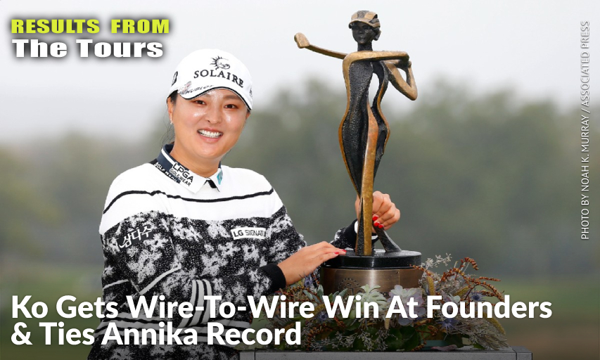 Jin Young Ko With The Trophy After Winning The Cognizant Founders Cup. Jin Young Ko