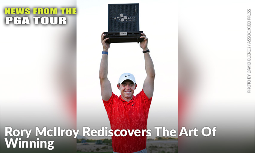 Rory McIlroy Displays The Trophy After Winning THE CJ CUP @ SUMMIT. Rory McIlroy