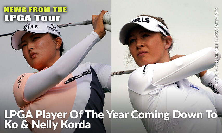 Jin Young Ko & Nelly Korda During The Second Round Of The 2021 Cognizant Founders Cup. Jin Young Ko & Nelly Korda