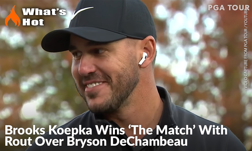 Brooks Koepka Tallied Four Birdies & Never Dropped A Hole To Take Down His Rival Bryson DeChambeau In The Match, Winning 4&3 In Their 12-Hole Contest. Brooks Koepka