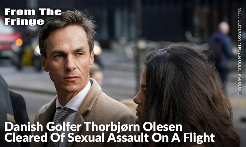 Danish Golfer Thorbjørn Olesen Arrives At Aldersgate House Crown Court In London With Partner Lauren Zafer. Thorbjorn Olesen