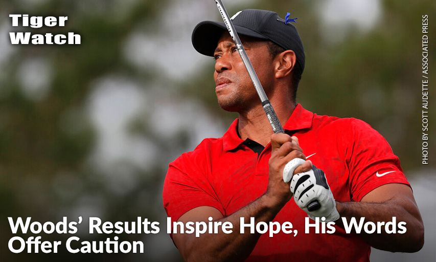 Tiger Woods Tees Off On The Second Hole During The Second Round Of The 2021 PNC Championship. Tiger Woods