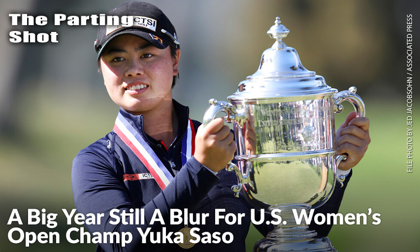 Yuka Saso Celebrates Her Victory In The 2021 U.S. Women’s Open. Saso Says The Last Two Years From Turning Pro To Winning The Women’s Open Have Felt Like A Blur. Yuka Saso