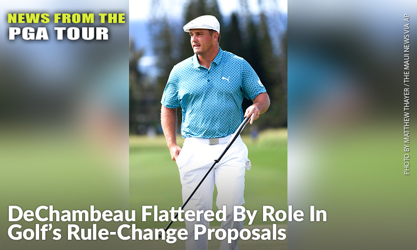 Bryson DeChambeau Watches His Putt On The Ninth Green During The Third Round Of The 2021 Tournament of Champions. Bryson DeChambeau