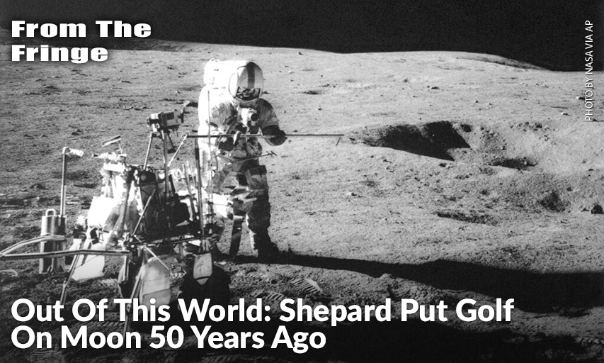 In This February 6, 1971, File Photo, Apollo 14 Astronaut Alan B. Shepard Jr. Conducts An Experiment Near A Lunar Crater Using An Instrument From A Two-Wheeled Cart Carrying Various Test Tools. Apollo 14 Commander Alan B. Shepard Jr. And His Crew Brought Back 42 Kilograms Of Moon Rocks. Left Behind Were Two Golf Balls That Shepard, Who Later Described The Moon's Surface As “One Big Sand Trap,” Hit With A Makeshift 6-Iron To Become A Footnote In History.