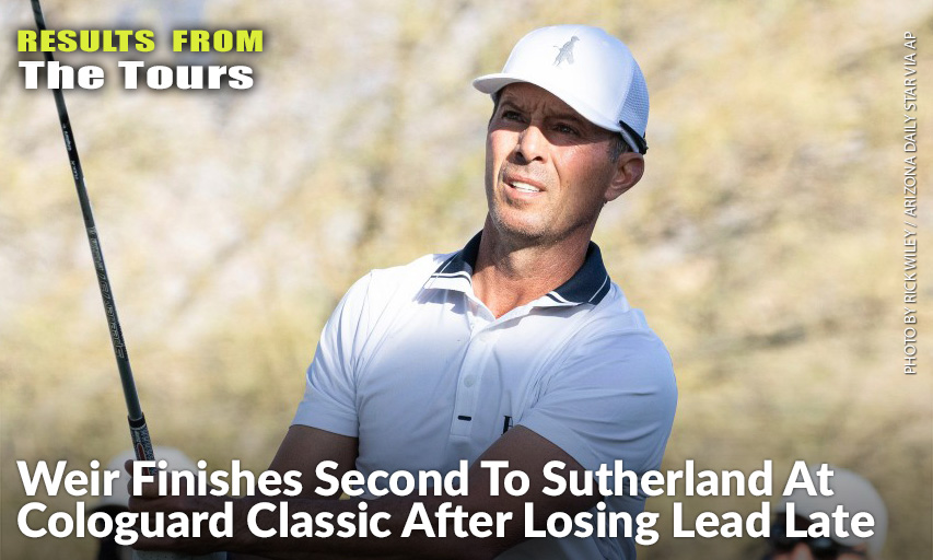 Mike Weir Watches His Tee Shot From 18 During The Second Round Of The Cologuard Classic. Mike Weir