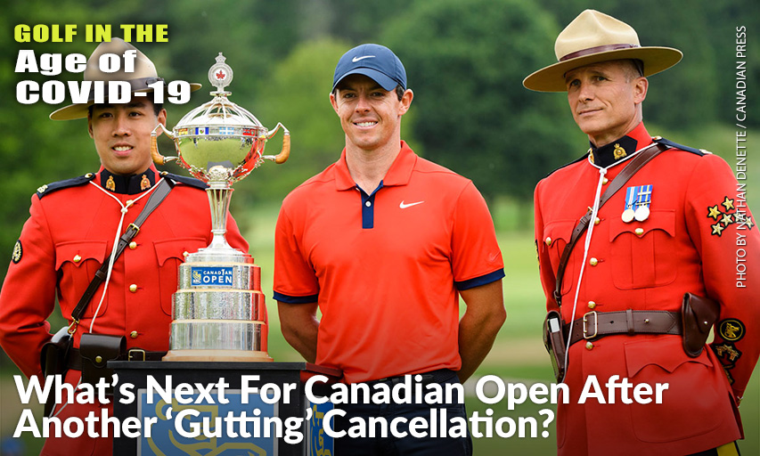 Rory McIlroy Poses With Royal Canadian Mounted Police Officers With The Championship Trophy After Winning The 2019 Canadian Open. Rory McIlroy 2019 RBC Canadian Open