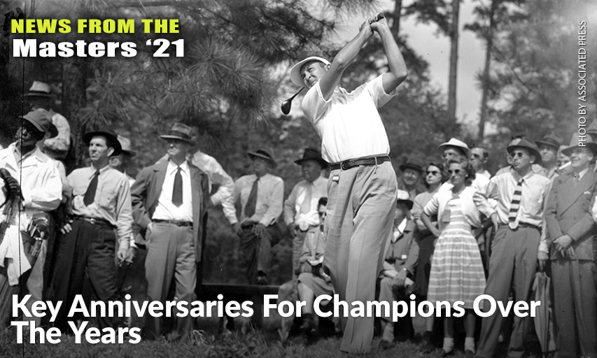 Herman Keiser Drives From The Third Tee At The 1946 Masters At Augusta National. Herman Keiser