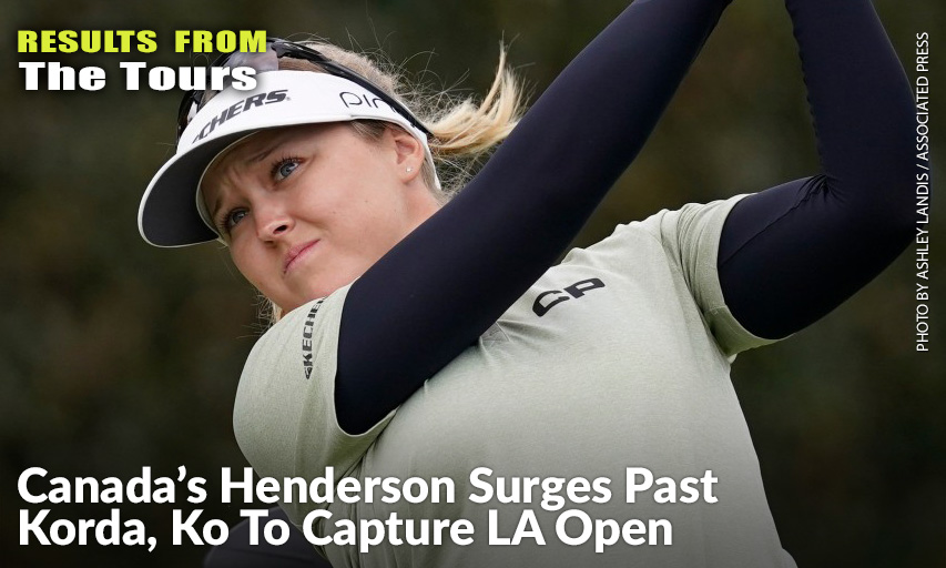 Brooke M. Henderson Tees Off From The First Fairway During The Final Round Of The 2021 Hugel-Air Premia LA Open. Brooke Henderson