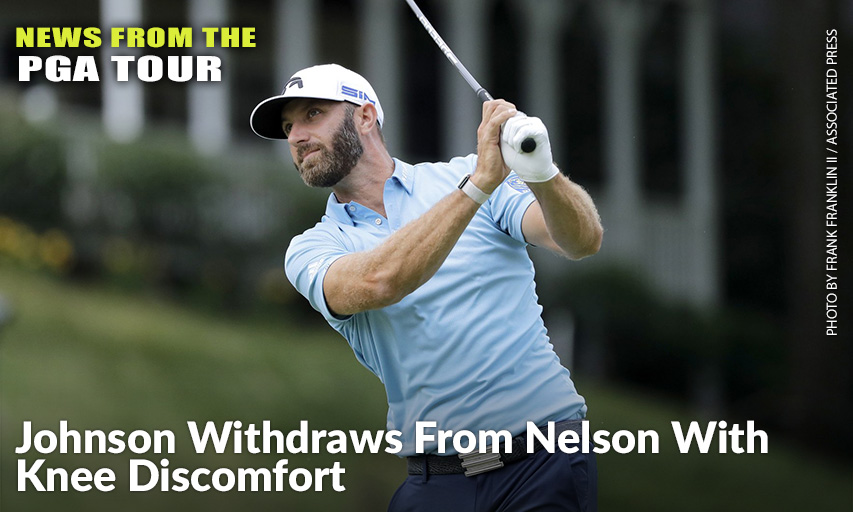 Dustin Johnson Tees Off On The 18th Hole During The Final Round Of The 2020 Travelers Championship.