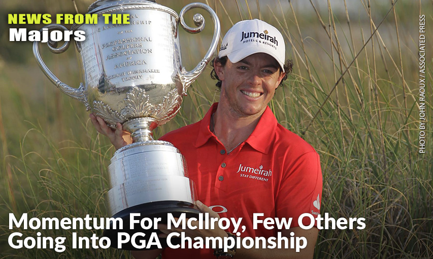 Rory McIlroy Poses For Photographers With The Championship Trophy After Winning The 2012 PGA Championship. McIlroy Is The Favorite When The PGA Championship Returns To Kiawah. Rory McIlroy 2012 PGA Championship