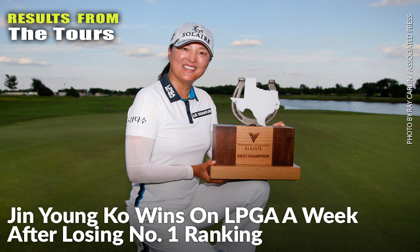 Jin Young Ko Holds The Winner's Trophy After Her Victory In The LPGA Volunteers of America Classic. Jin Young Ko