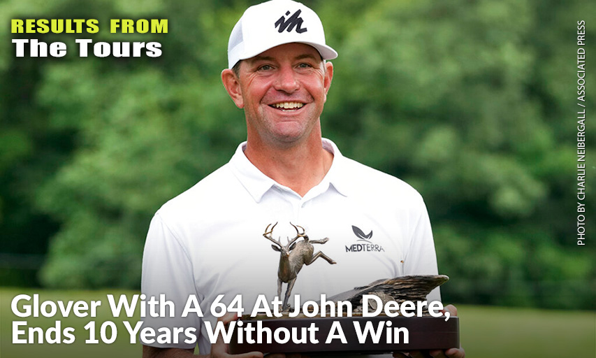Lucas Glover Holds The Trophy After Winning The John Deere Classic. Lucas Glover