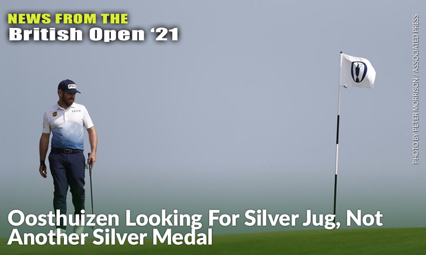 Louis Oosthuizen Looks At His Putt On The 10th Green During A Practice Round For The 2021 British Open. Louis Oosthuizen