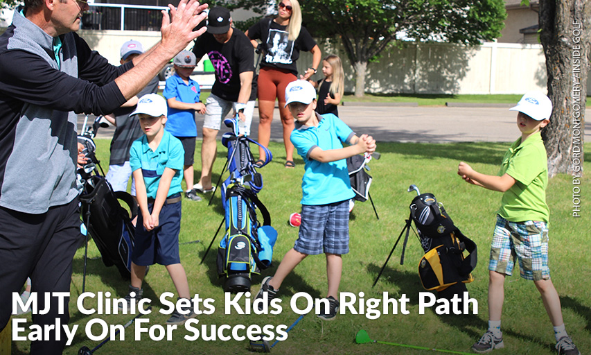 Stony Pro Doug Ritchie Explained That The Proper Grip Is Key To Early Success In The Game Of Golf And Here He Demonstrates To A Youngster In The MJT Ford Go Golf Clinic Exactly What That Entails.