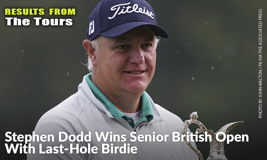 Stephen Dodd After Winning The Senior Open. Stephen Dodd