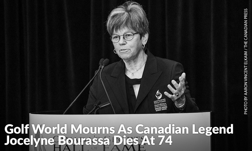 Inductee To Canada’s Sports Hall Of Fame Jocelyne Bourassa, Golf Builder, At A 2015 Press Conference. Jocelyne Bourassa