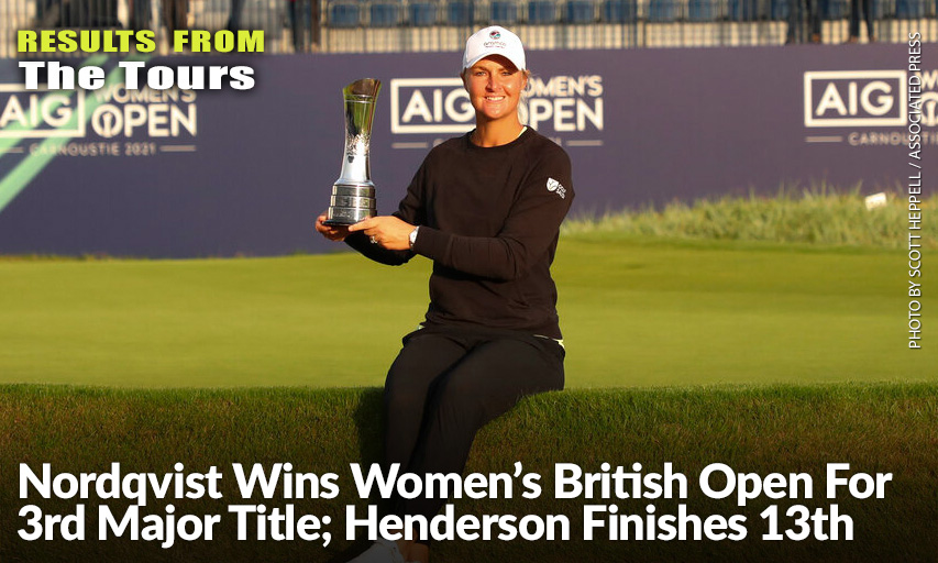 Anna Nordqvist Poses For The Media Holding The Trophy After Winning The Women’s British Open. Anna Nordqvist
