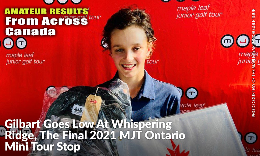 Lucas Gilbart, MJT Boys 11-12 Winner Lucas Gilbart