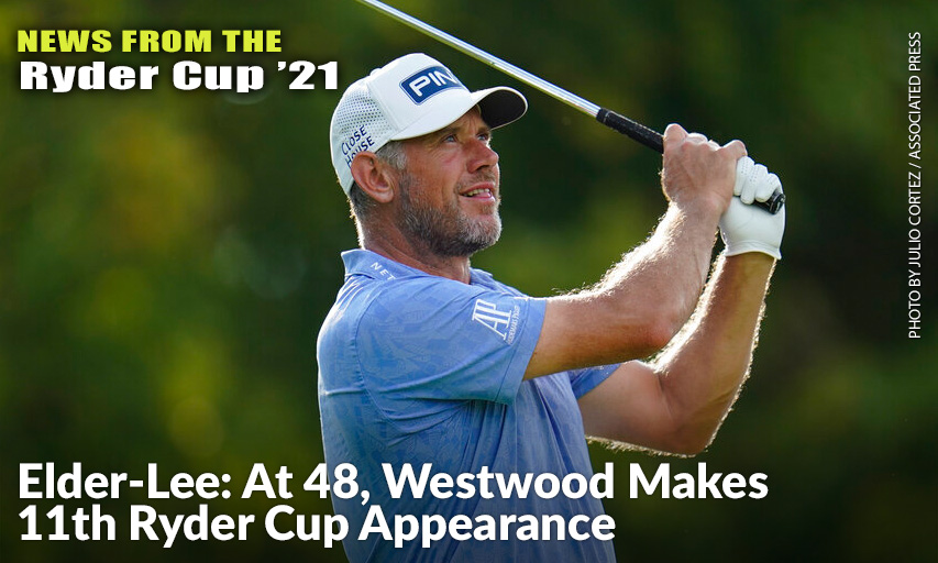 Lee Westwood Tees Off On The 13th Hole During The First Round Of The 2021 BMW Championship.