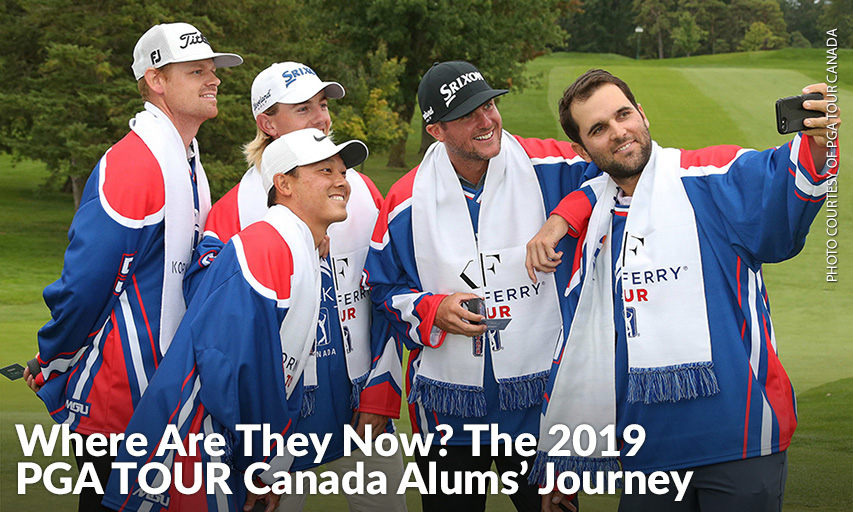 The Leading Five Players Taking A Selfie At The Conclusion Of The 2019 PGA TOUR Canada Season.