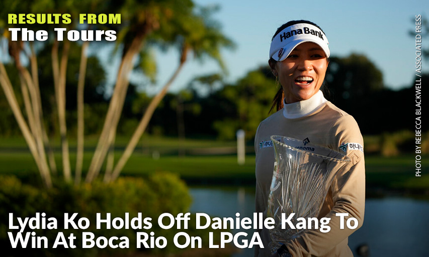 Lydia Ko Of New Zealand Smiles As She Holds Her Trophy After Winning The Gainbridge LPGA Golf Tournament. Lydia Ko