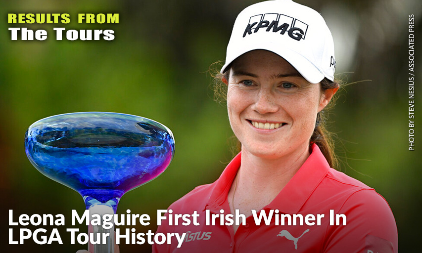 Leona Maguire Holds The Winner’s Cup After Winning The LPGA Drive On Championship. Leona Maguire