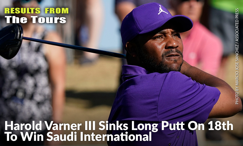 Harold Varner III Watches His Hit From The Eighth Tee During The Final Round. Harold Varner III