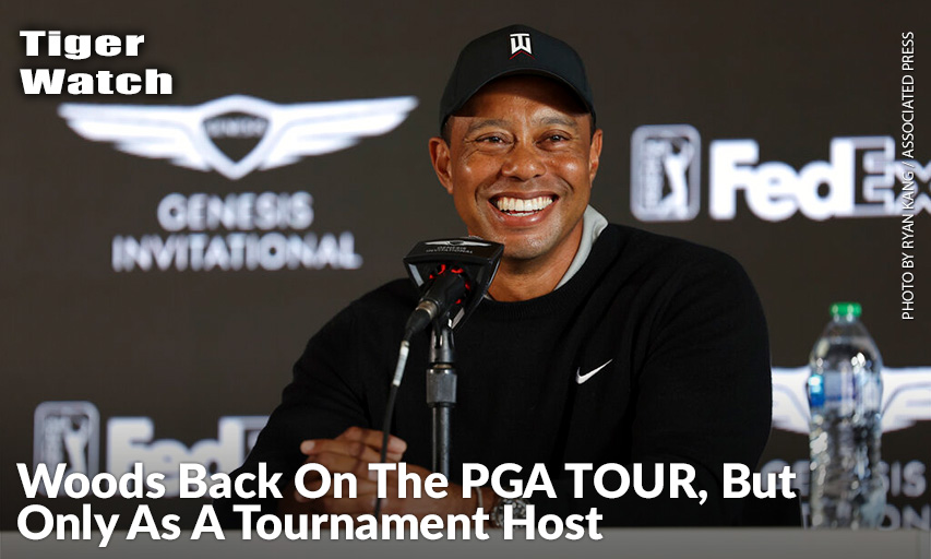Tiger Woods Speaks During A News Conference For The 2022 Genesis Invitational. Tiger Woods