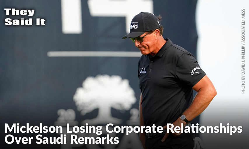 Phil Mickelson During The Third Round At The 2021 PGA Championship. Whether His True Intentions Were Chasing Saudi Arabian Money Or Gaining More Control Over How He Thinks The PGA TOUR Should Be Run, Mickelson Has Been Exposed For Manipulating People To Get What He Wants. Phil Mickelson