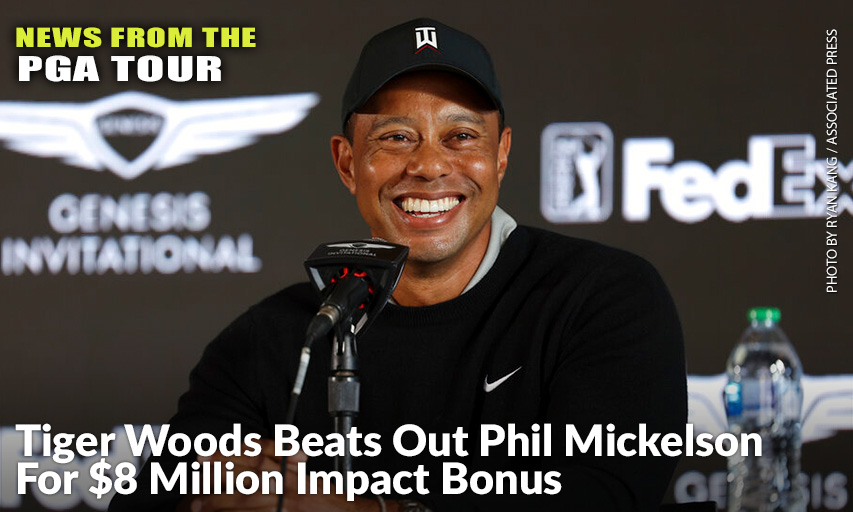 Tiger Woods Speaks During A News Conference For The Genesis Invitational. Tiger Woods