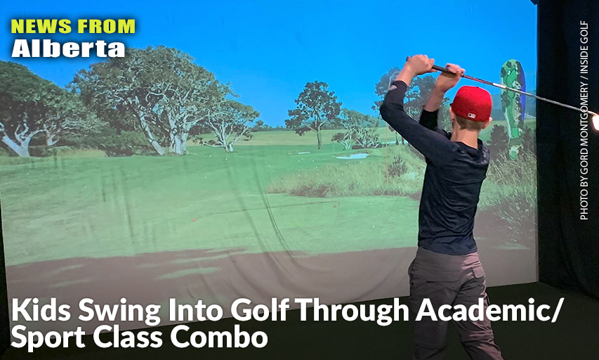 Students In Grades 6 To 9 At A School In Spruce Grove Are Getting Into The Swing Of Things In The Golf World, In Conjunction With A Hockey Program. They Visit On Par Golf Twice A Week To Sharpen Skills On The Simulator Screens.