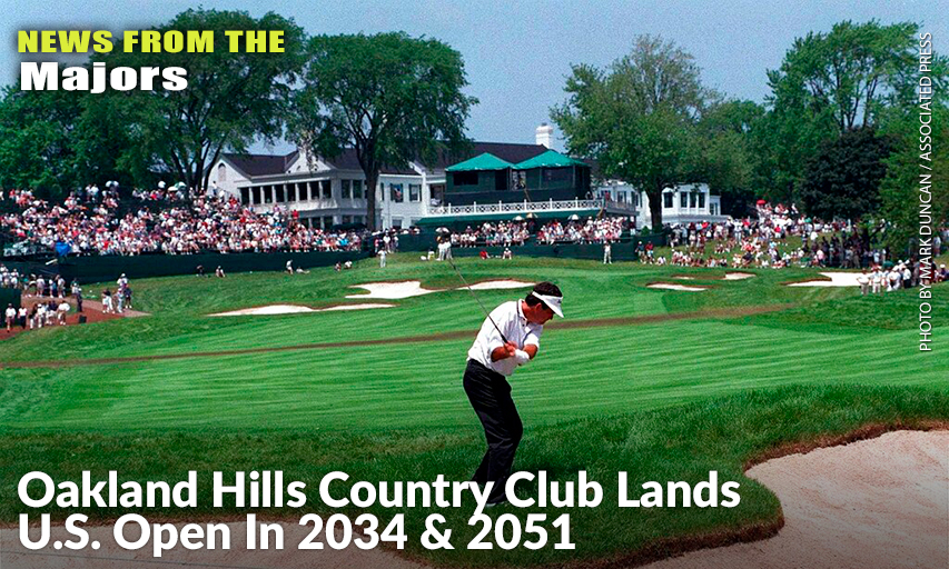 David Frost Hits His Approach To The 18th Green During The First Round Of The 1996 U.S. Open. Oakland Hills Country Club, Reeling From A Fire That Destroyed Its Century-Old Clubhouse, Has Landed The U.S. Open In 2034 & 2051. Oakland Hills Country Club
