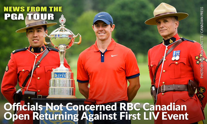 Rory McIlroy Poses With Royal Canadian Mounted Police Officers With The Championship Trophy After Winning The 2019 Canadian Open. Rory McIlroy
