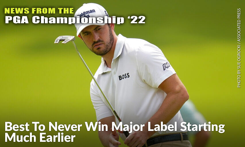 Patrick Cantlay Putts On The 13th Hole During A Practice Round For The 2022 PGA Championship. Patrick Cantlay