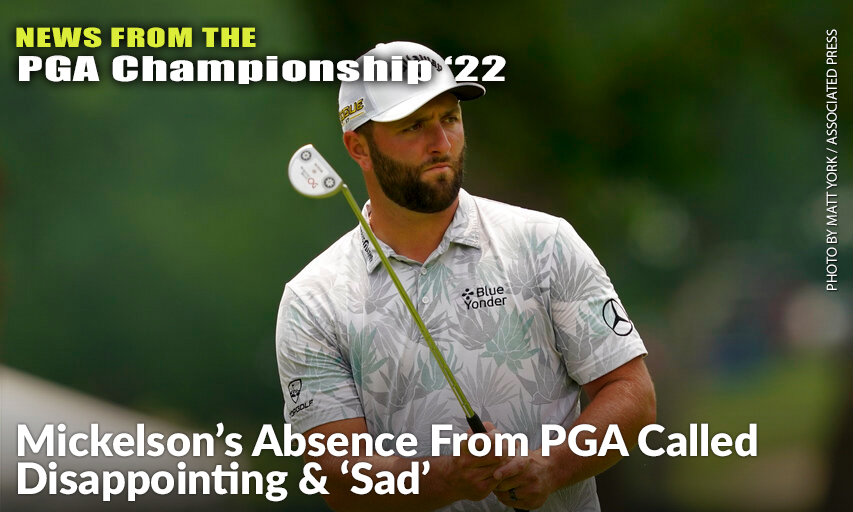 Jon Rahm Putts On The Seventh Hole During A Practice Round For The 2022 PGA Championship. Jon Rahm