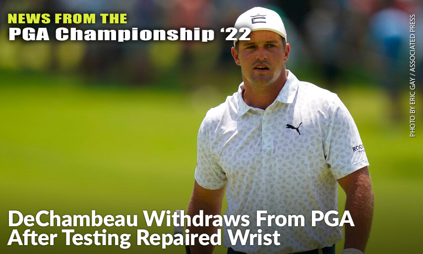 Bryson DeChambeau Walks To The 13th Green During A Practice Round For The 2022 PGA Championship. Bryson DeChambeau