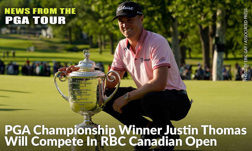 Justin Thomas Poses With The Wanamaker Trophy After Winning The 2022 PGA Championship. Justin Thomas